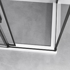 Vincea Душевой уголок Slim-N 130x80 VSR-4SN8013CLB профиль черный стекло прозрачное – фотография-5