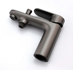 Aquatek Смеситель на борт ванны Ника AQ1844BGM оружейная сталь – фотография-2