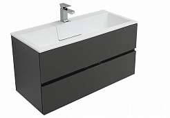 Aquanet Мебель для ванной Алвита 100 серый антрацит – фотография-14