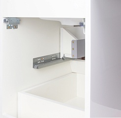 Style Line Тумба для умывальника подвесная Даллас 100 Люкс, белая PLUS эмаль – фотография-12