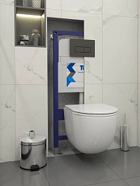 Teymi Кнопка смыва Helmi T70203BM чёрный матовый – фотография-3