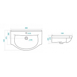 СанТа Мебельная раковина Эльбрус 80 – фотография-2