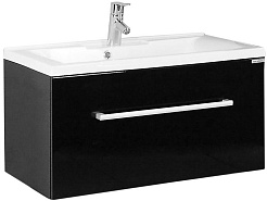 Акватон Тумба под раковину Мадрид 80 М черный глянец – фотография-1