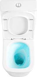 Azario Унитаз-компакт Terra AZ-6003-A безободковый с бачком с сиденьем микролифт белый – фотография-8