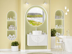 Misty Мебель для ванной Ярина 80 подвесная белая – фотография-2