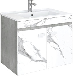 Onika Тумба под раковину Марбл 75.02 подвесная мрамор/камень бетонный – фотография-1