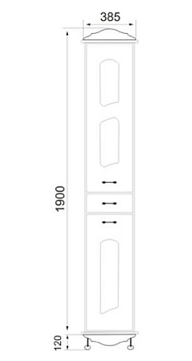 Атолл Шкаф-пенал "Мастер и Маргарита" орех – картинка-3