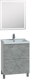 Vigo Мебель для ванной Geometry 2-500 белая/бетон – фотография-1