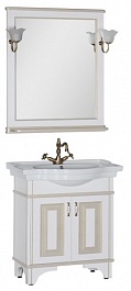 Aquanet Мебель для ванной Валенса 80 белый краколет/золото (182809) – фотография-1