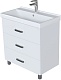 Mixline Тумба с раковиной Стив 80 3 ящика белая – фотография-13