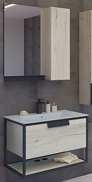Comforty Мебель для ванной Бонн 75 подвесная дуб дымчатый – фотография-1