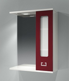 Какса-а Зеркальный шкаф Витраж-Цвет 55 R бордо – фотография-2