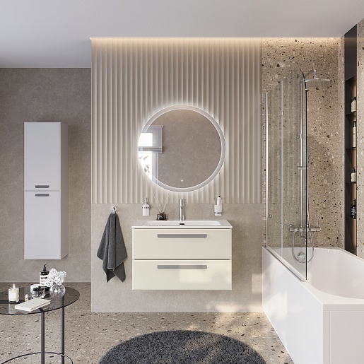 BelBagno Мебель для ванной Eco Cer-N 80 CZR-8073-80 брашированная альпака ручки серые – фотография-2