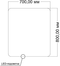 Vincea Зеркало 70x80 VLM-3BE700 с ореольной подсветкой – фотография-8