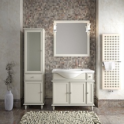 Opadiris Шкаф-пенал для ванной "Санрайз" L слоновая кость – фотография-2