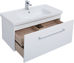 Dreja Тумба под раковину Big Inn 100 подвесная белая – фотография-6