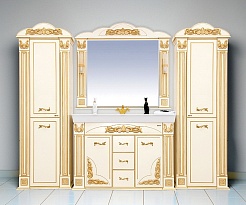 Misty Пенал для ванной Барокко 60 L бежевый, патина – фотография-5