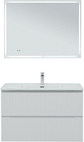Aquanet Мебель для ванной Джейн 2.0 100 Flat подвесная белый сатин