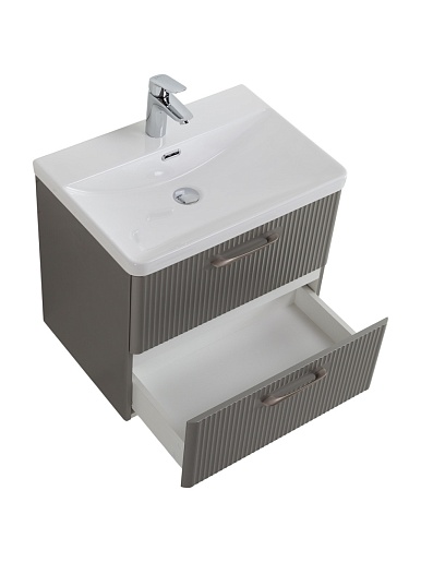 BelBagno Тумба с раковиной Due 50 подвесная Сатин ручки Сатиновый никель – картинка-9