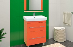 Misty Тумба для умывальника Елена 70 оранжевая – фотография-2