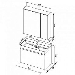 Aquanet Мебель для ванной Йорк 85 – фотография-5
