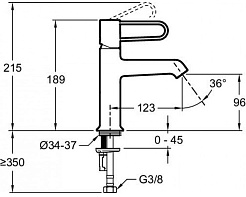 Jacob Delafon Смеситель для раковины Odeon Rive Gauche E21029-BL-BL – фотография-2