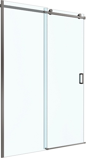 BelBagno Душевая дверь в нишу Soft Close-2 SOFT_CLOSE-2-BF-1-150-C-GM 150x200 профиль оружейная сталь стекло прозрачное – фото-1