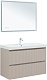 Aquanet Тумба с раковиной Джейн (Flat) 90 Flash подвесная бежевая матовая – картинка-35