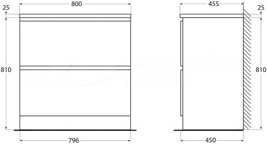 BelBagno Тумба с раковиной Albano 80 напольная Bianco Lucido – картинка-9