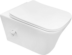 Azario Унитаз подвесной Nove AZ-9321B безободковый с функцией биде белый – фотография-1