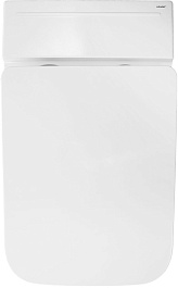 Azario Унитаз приставной AZ101 импульсный безободковый с сиденьем микролифт белый – фотография-2