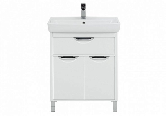 Aquanet Тумба с раковиной Гретта 70 new, белый – картинка-9