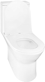 Azario Унитаз-компакт Dante AZ-93589 безободковый с бачком с сиденьем микролифт белый – фотография-6