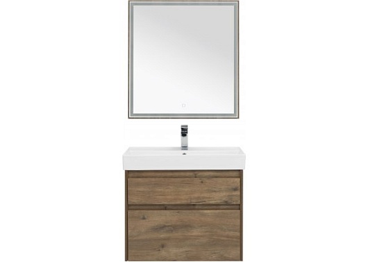 Aquanet Тумба с раковиной Nova Lite 75 2 ящика, дуб рустикальный – фотография-4