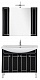 Aquanet Тумба с раковиной "Честер 105" черный/серебро – картинка-10