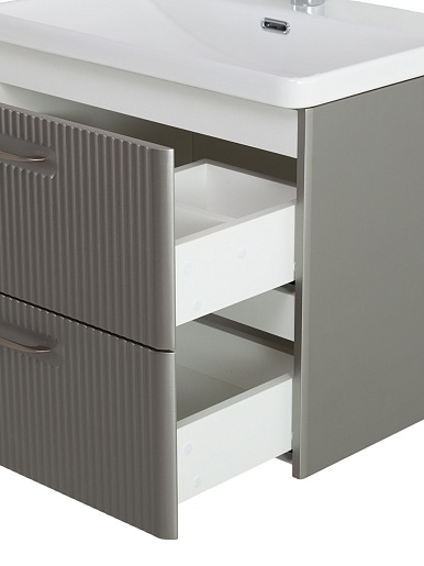 BelBagno Тумба с раковиной Due 60 подвесная Сатин ручки Сатиновый никель – фотография-6