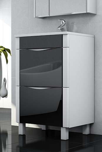 Vigo Тумба с раковиной Laura 60 черная – картинка-3