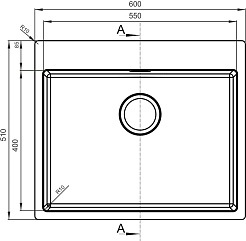Florentina Мойка кухонная Логика-НМ 600 сатин – фотография-4