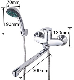 Frap Смеситель для ванны H220 F22063 хром – фотография-2