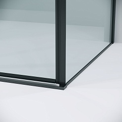 Grossman  Душевой уголок Galaxy 100x90x195 профиль черный матовый стекло прозрачное – фотография-5