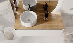 Jorno Тумба под раковину Solis new 120 белая SolN.01.120/P/W/JR подвесная – фотография-4