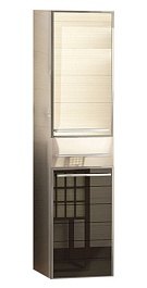  Пенал для ванной "Ginza" белый с черным R – фотография-1