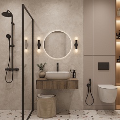 Зов Тумба с раковиной Токио 80 древесина аттик – фотография-5