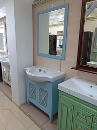 Misty Зеркало Анна 80 голубое матовое – фотография-5