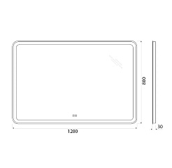 BelBagno Зеркало SPC-MAR-1200-800-LED-TCH-WARM – фотография-7