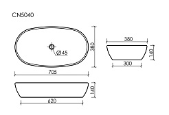 Ceramicanova Мебельная раковина Element 70 CN5040 белая – фотография-4