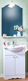 Бриклаер Мебель для ванной Лючия 60 белая – фотография-1