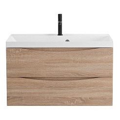 BelBagno Тумба под раковину Marino 80 подвесная Rovere Bianco – фотография-2