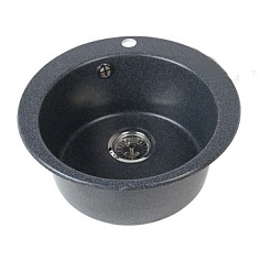 Акватон Мойка "ИВЕРИЯ" круглая, черная – фотография-1