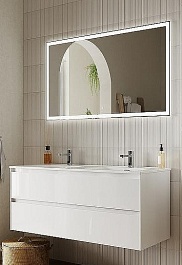 Sancos Мебель для ванной Cento 120-2 белый глянец – фотография-1